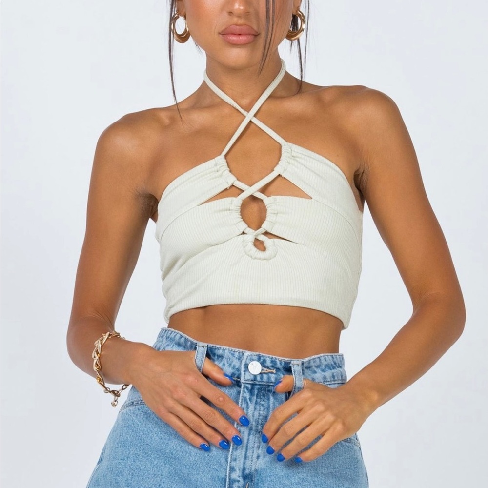 Princess Polly Zamia Top Beige